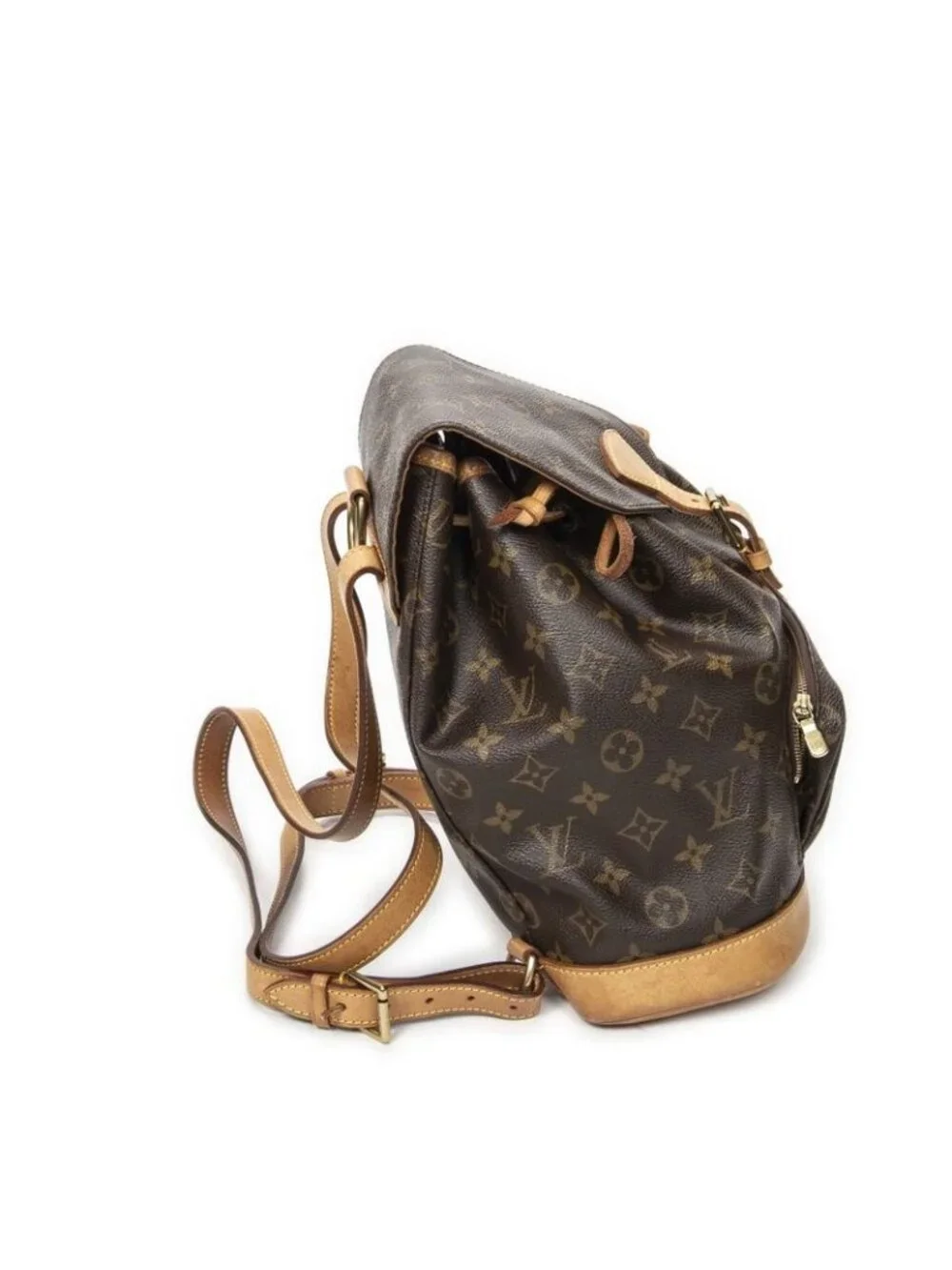 Louis Vuitton Montsouris Brown Monogram Canvas Shoulder Bag - Picture 4 of 10